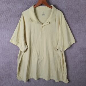 Harbor Bay Shirt Mens 6XL Yellow Short Sleeve Polo Cotton Blend Casual Essential